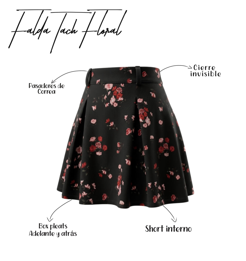 Falda Short Tach Floral