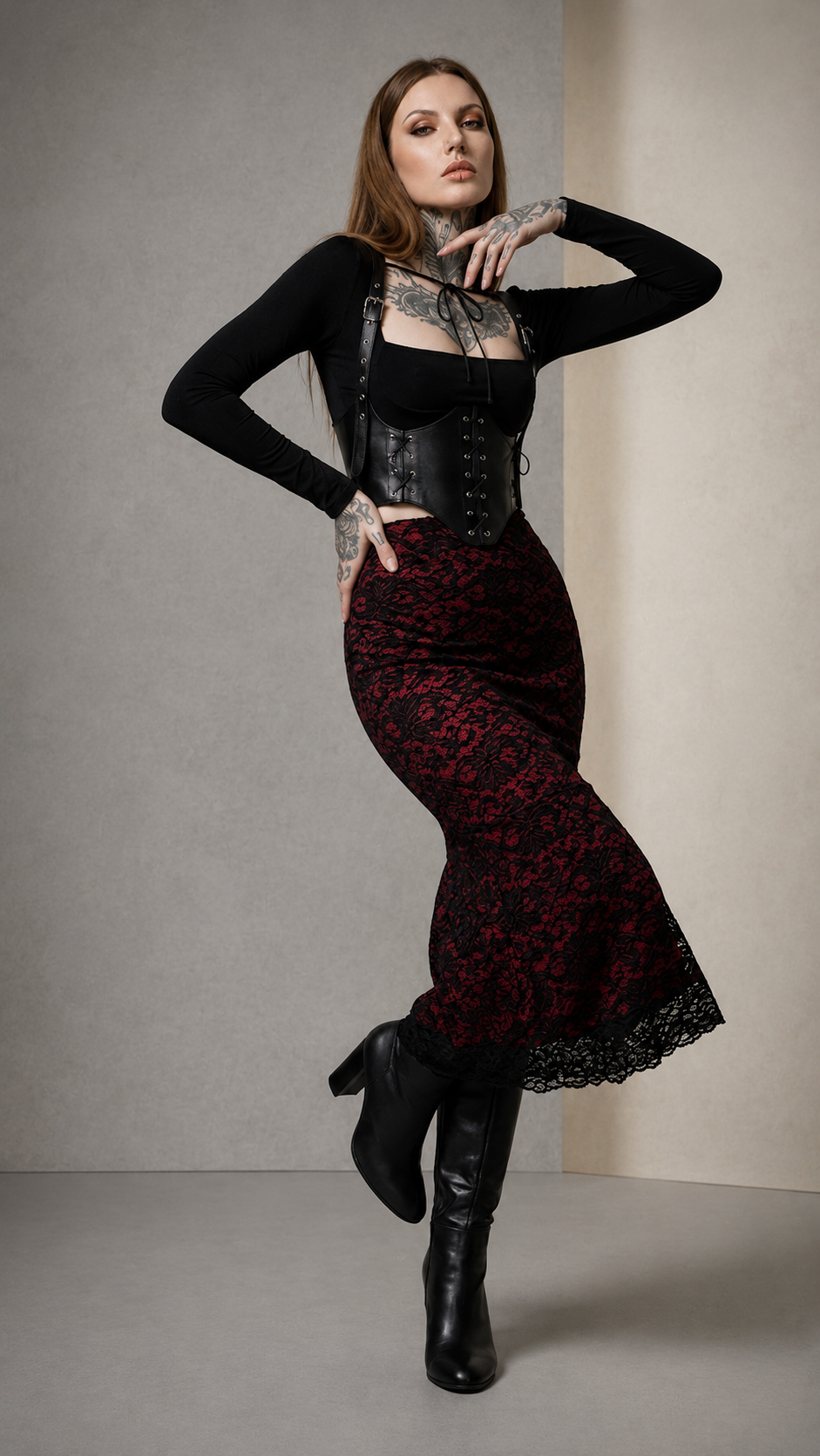 Falda Sirena blonda