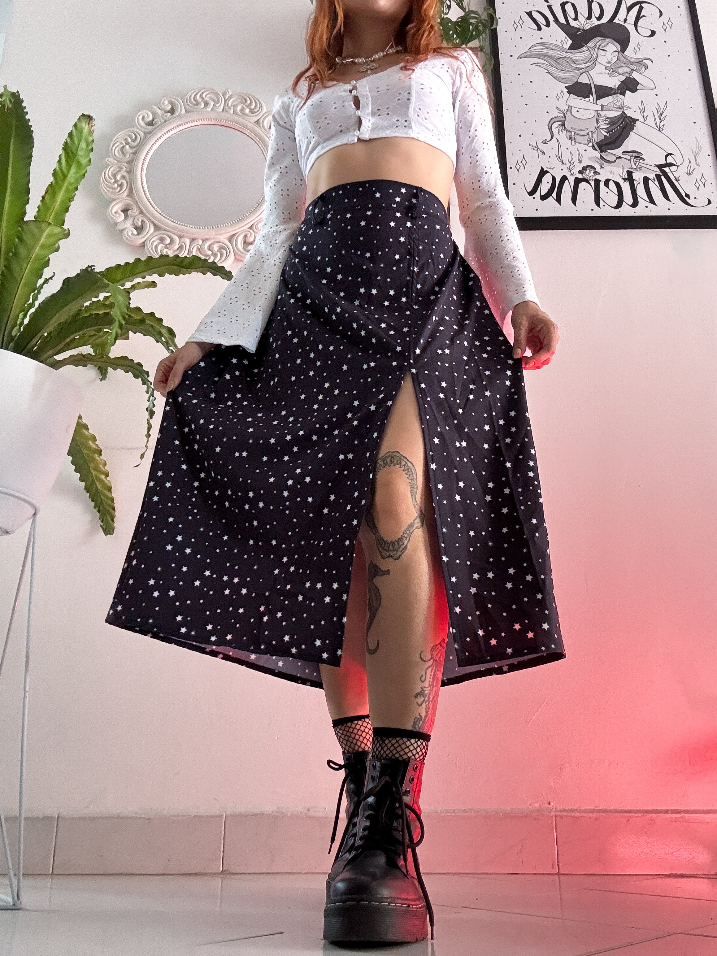 Falda Bohem estrellas