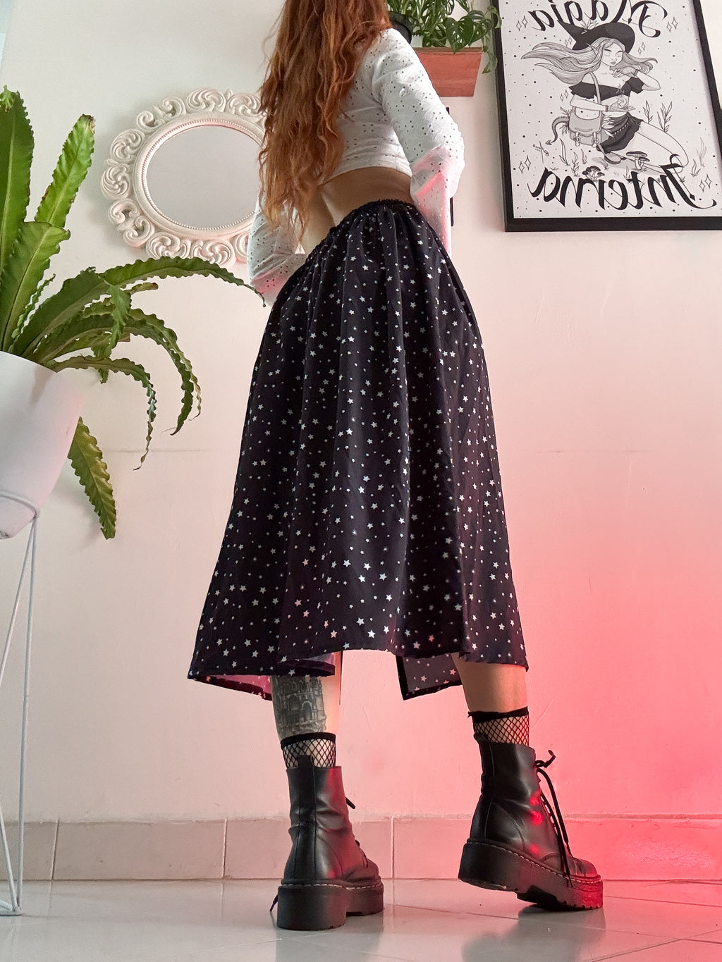 Falda Bohem estrellas